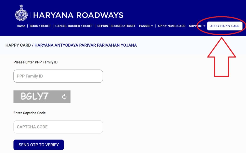 Haryana Roadways Happy Card Yojana Online