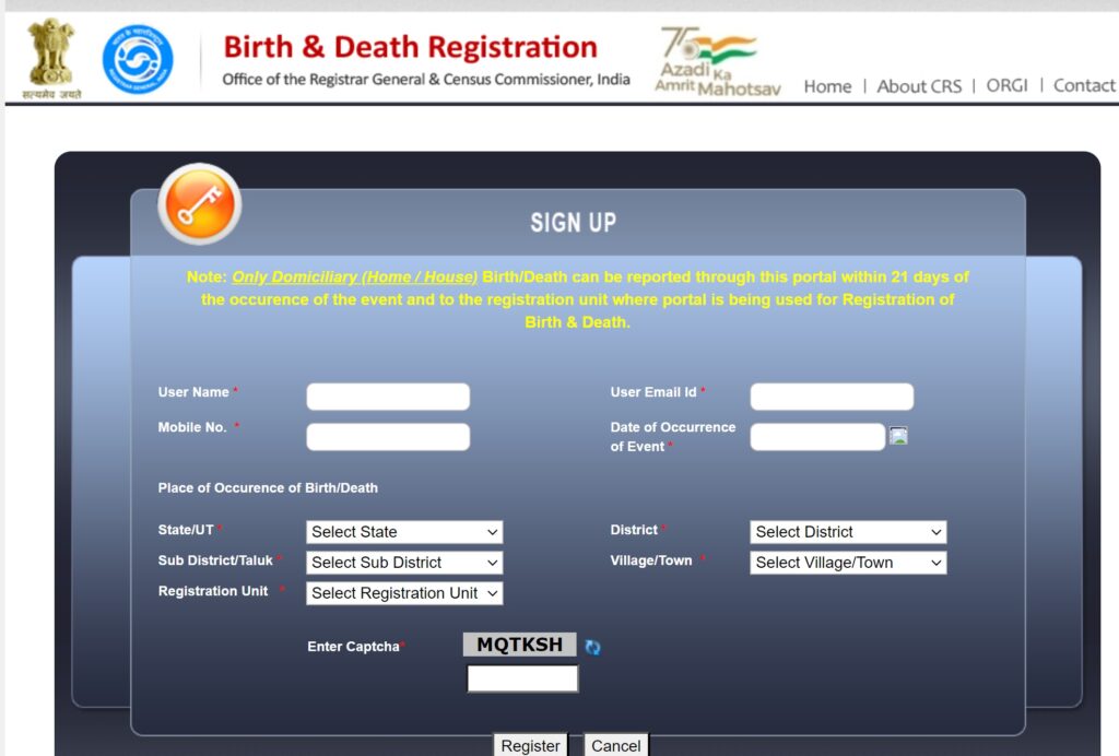 Birth Certificate Download