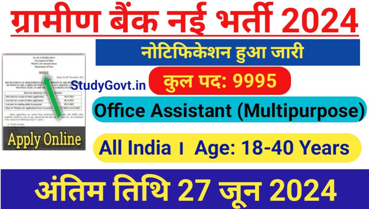 Gramin Bank Clerk Recruitment 2024