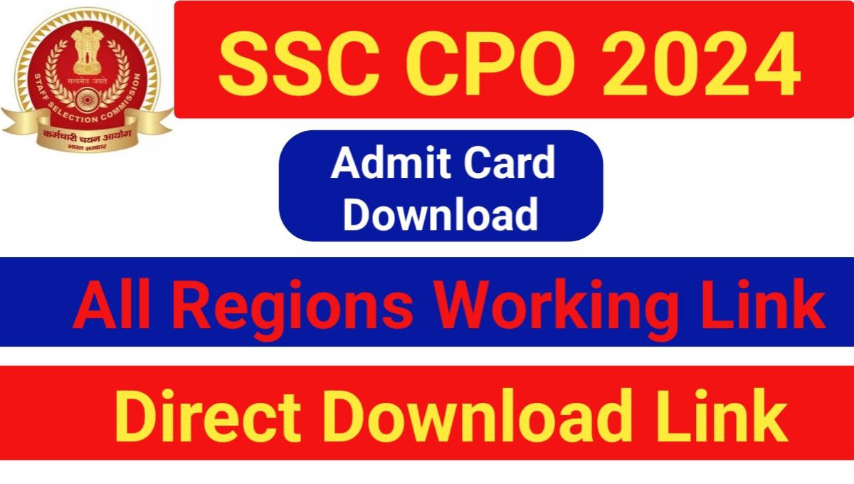 SSC CPO Admit Card Download