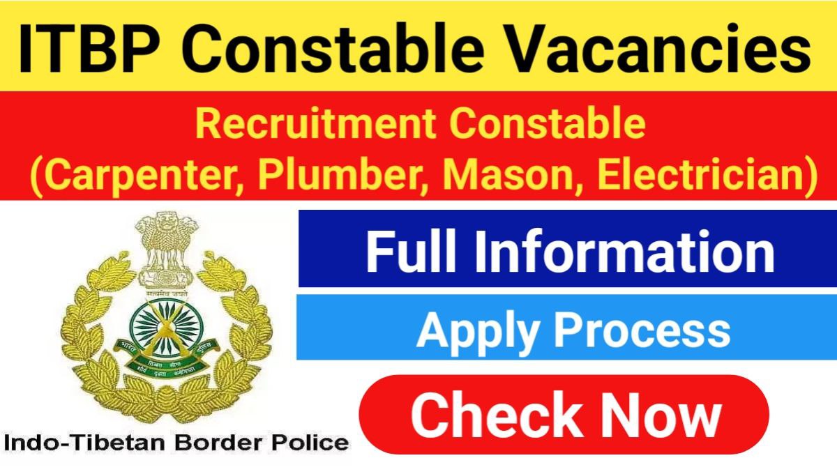 ITBP Constable Pioneer Vacancies 2024