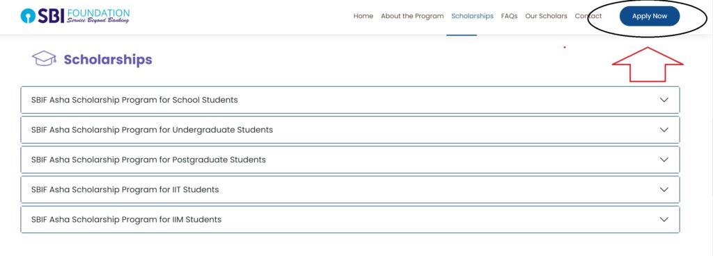 SBIF Asha Scholarship Program 2024