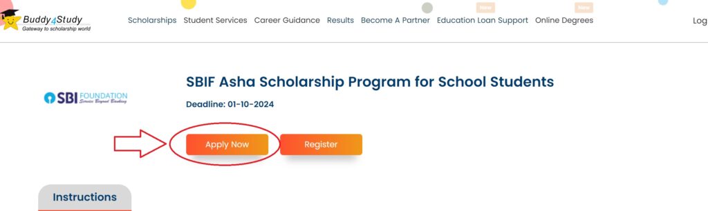 SBIF Asha Scholarship Program 2024